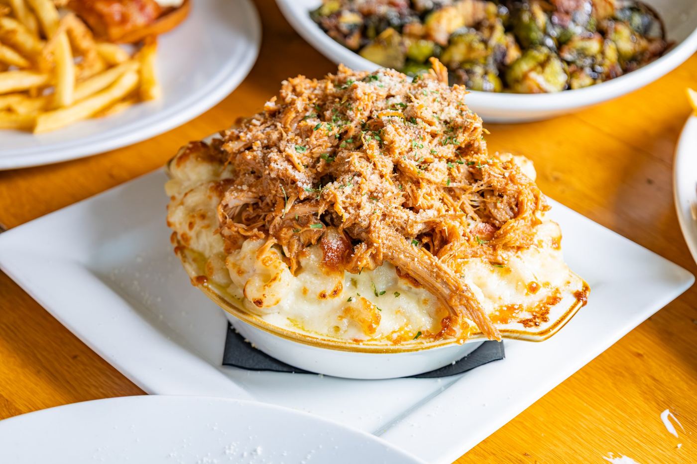 Three Cheese Mac with BBQ Pork