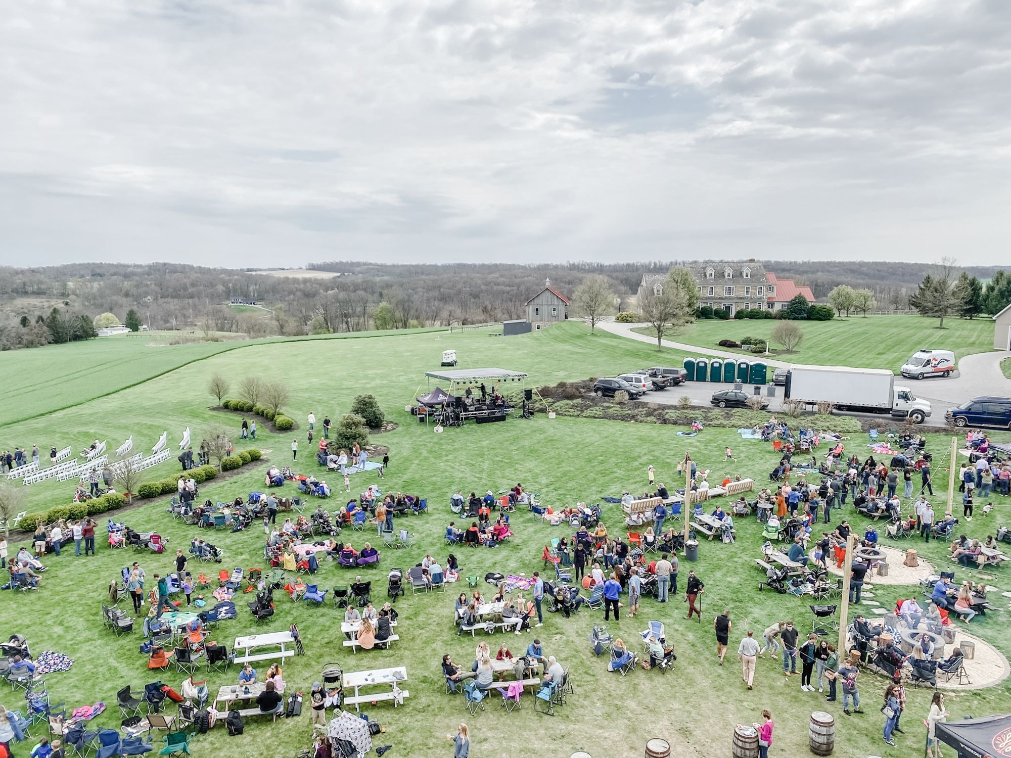 A lawn concert at Wyndridge Farm